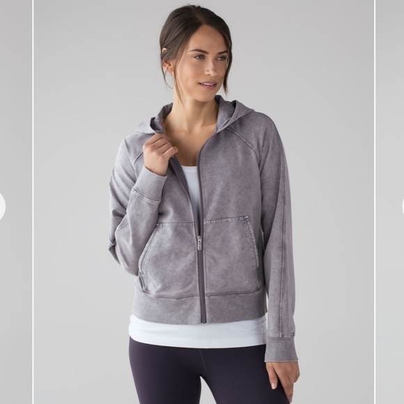 lululemon athletica Jackets & Blazers - Lululemon Loop Back Hoodie Acid Rubber Dye Magnum color way size 8